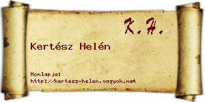Kertész Helén névjegykártya